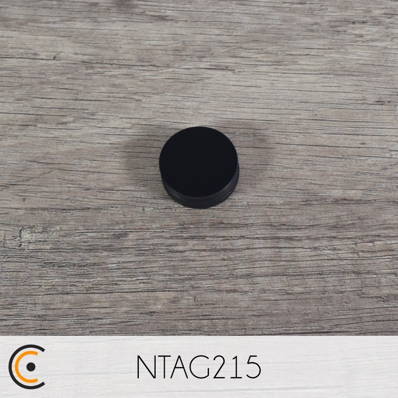 Jeton NFC - NXP NTAG215 (PVC noir) - NFC.CARDS