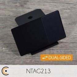 NFC Card - NXP NTAG213 (black dual-sided metal/PVC) - NFC.CARDS